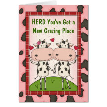 New Home Buyer Congratulations - Cows Greeting Cards
