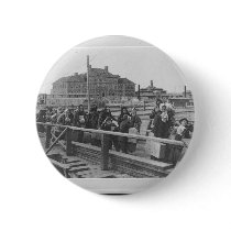 New Immigrants Landing at Ellis Island New York Pin