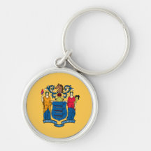 New Jersey Flag Keychain