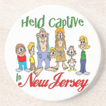 New Jersey Funny Trailer Park Sandstone Coaster