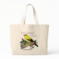 New Jersey Garden State Golden Finch Canvas Bags