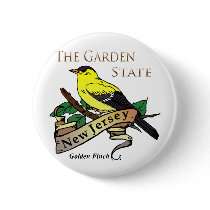 New Jersey Garden State Golden Finch Pins