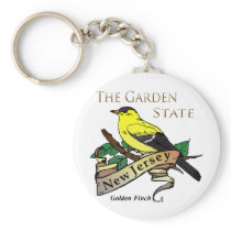 New Jersey Garden State Golden Finch Key Chain