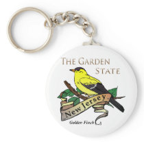 New Jersey Garden State Golden Finch Keychain