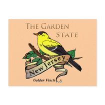 New Jersey Garden State Golden Finch Postcard