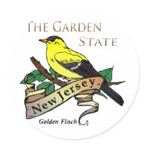 New Jersey Garden State Golden Finch Stickers