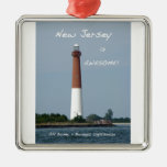 New Jersey is Awesome - Barnegat Lighthouse Christmas Ornament