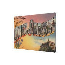 New Jersey (State Capital/Flower) Canvas Print