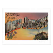 New Jersey (State Capital/Flower) Post Cards