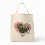 New Love Pug by Mudge Studios Bag