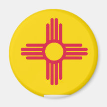 New Mexico Flag Map Refrigerator Magnet