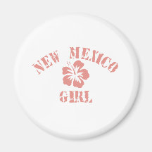 New Mexico Pink Girl Magnets