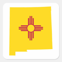 New Mexico Shape Square Sticker