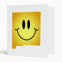New Mexico Smiley Face 3 Ring Binders
