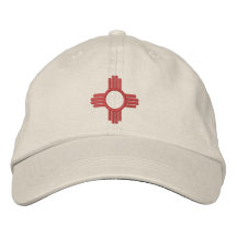 New Mexico Zia Embroidered Baseball Caps