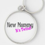 New Mommy Its Twins Key Chain