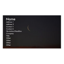 New Moon At Sunset Business Card Template