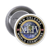 New Orleans 2009 World Champions Football Button