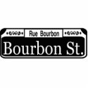 New Orleans Bourbon Street Sign photo sculptures