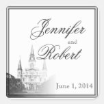 New Orleans Destination Wedding Envelope Seal Square Sticker
