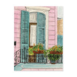 New Orleans Door with Shutters Postcard