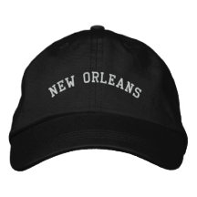 New Orleans Embroidered Basic Adjustable Cap Black Baseball Cap