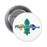 New Orleans Fleur de lis tri Buttons
