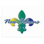 New Orleans Fleur de lis tri Postcard