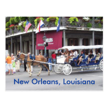 New Orleans, Louisiana House & Carriage Postcard