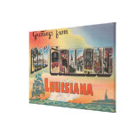 New Orleans, Louisiana - Large Letter Scenes Canvas Print