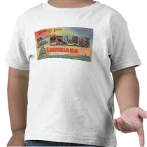 New Orleans, Louisiana - Large Letter Scenes Shirts