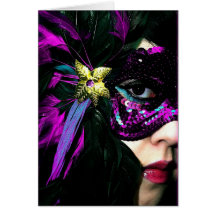 New Orleans Mardi Gras Mask Greeting Card