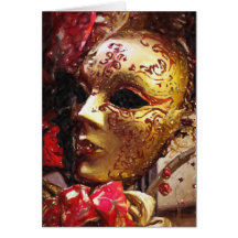 New Orleans Mardi Gras Mask Greeting Card