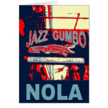 New Orleans Nola Jazz Gumbo Card