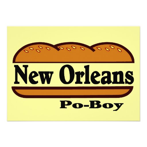 New Orleans Po Boy Invitation