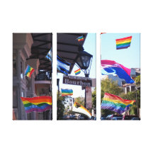 New Orleans Pride Flags on Triple Canvas Gallery Wrapped Canvas