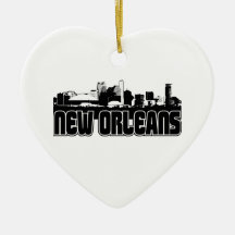 New Orleans Skyline Christmas Ornaments