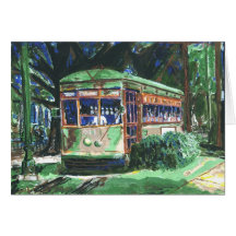 New Orleans Streetcar Season's Greetings Card