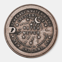 New Orleans Water Metre Cover Fridge Magnet