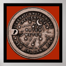New Orleans Water Metre Wall Art Poster