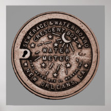 New Orleans Water Metre Wall Art Posters