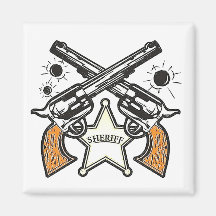 NEW SHERIFF N TOWN REFRIGERATOR MAGNET