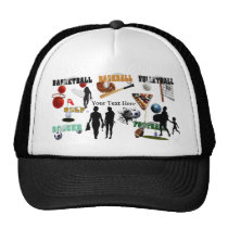 New Sports Collage Trucker Hat hats