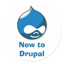 New to Drupal Round Stickers