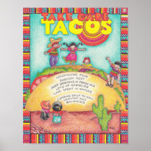New World Recipes - Take Care Tacos Posters