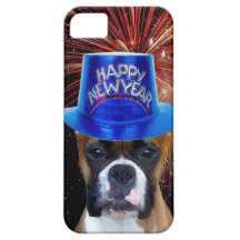 New Year Boxer dog iPhone 5  Universal Case iPhone 5 Cover