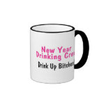 New Year Drinking Crew Pink Mug