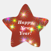 New Year Flash Star Stickers