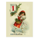 "New Year Girl" Greeting Card Post Card
