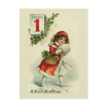 "New Year Girl" Greeting Card Post Card